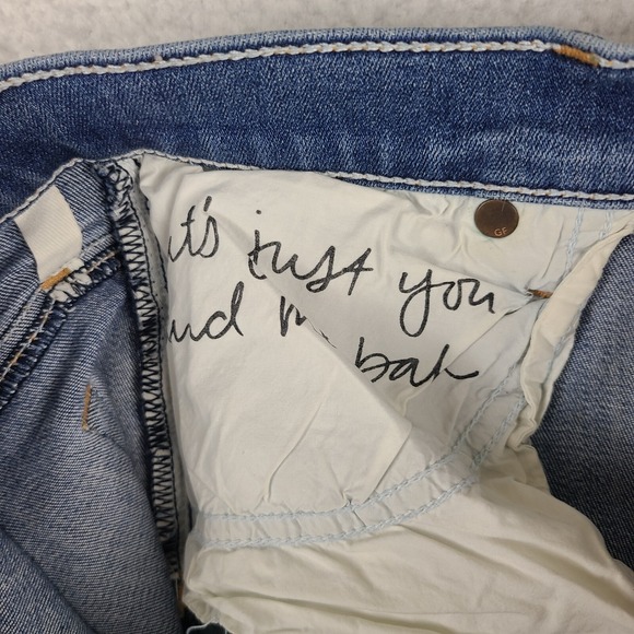 GRLFRND Jeans Womens 26 Blue Skinny Distress Fray Candice Alove Song Medium Wash - Picture 9 of 16